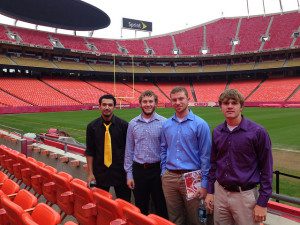 Business students at Arrowhead Stadium for the Kansas Society of CPAs Business & Industry Conference