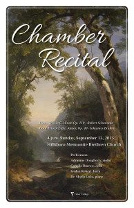 Chamber Recital poster for Sept. 13 concert 