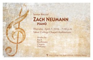 Zach Neumann Senior Piano Recital
