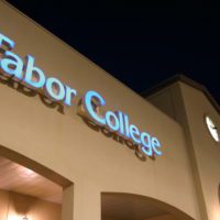 Tabor College Wichita campus at night