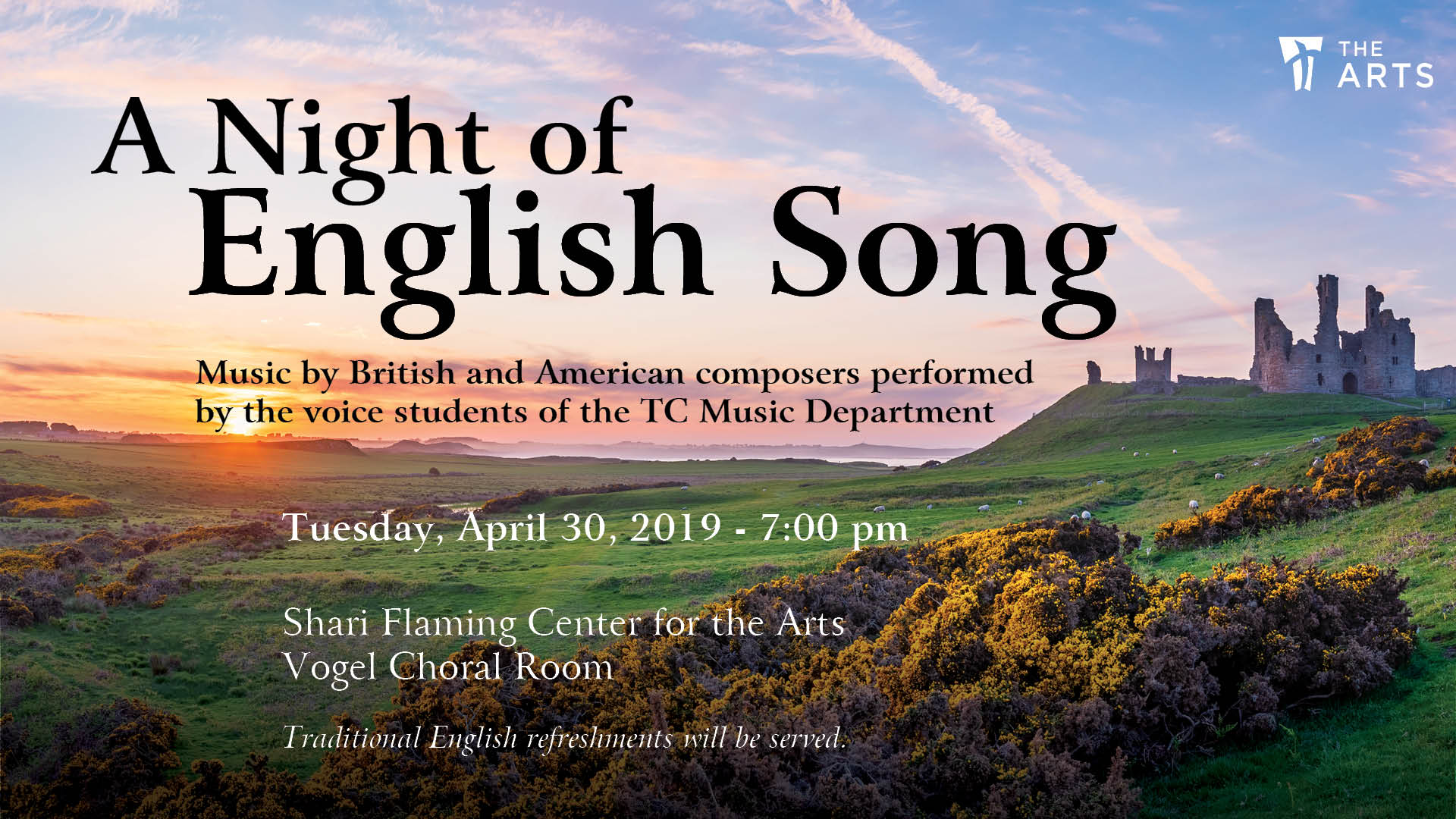 Night of English Song concert poster