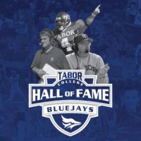 Hall of Fame Logo with images of inductees, Tim McCarty, Mike Gardner, and Jake Schenk