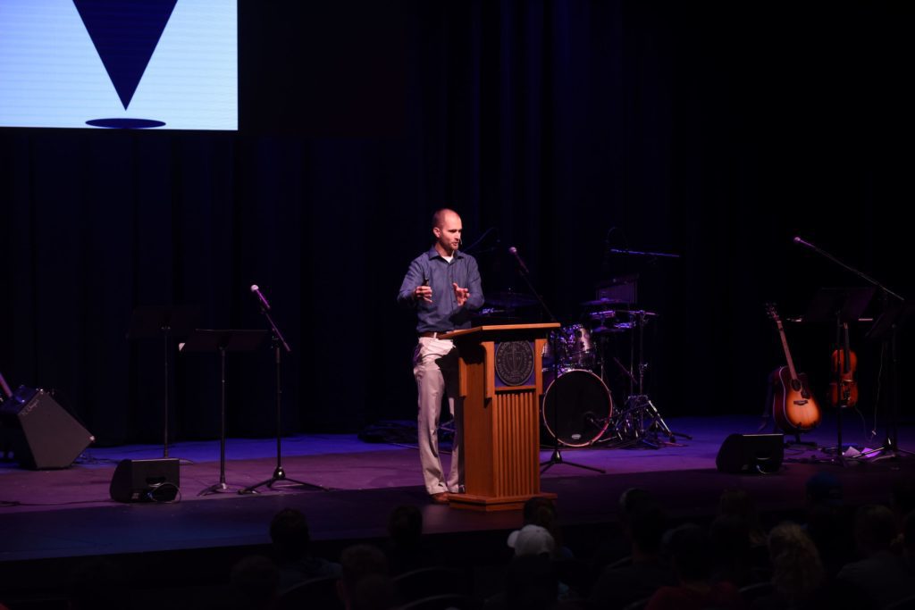 Campus Pastor Ryan Lee shares a message