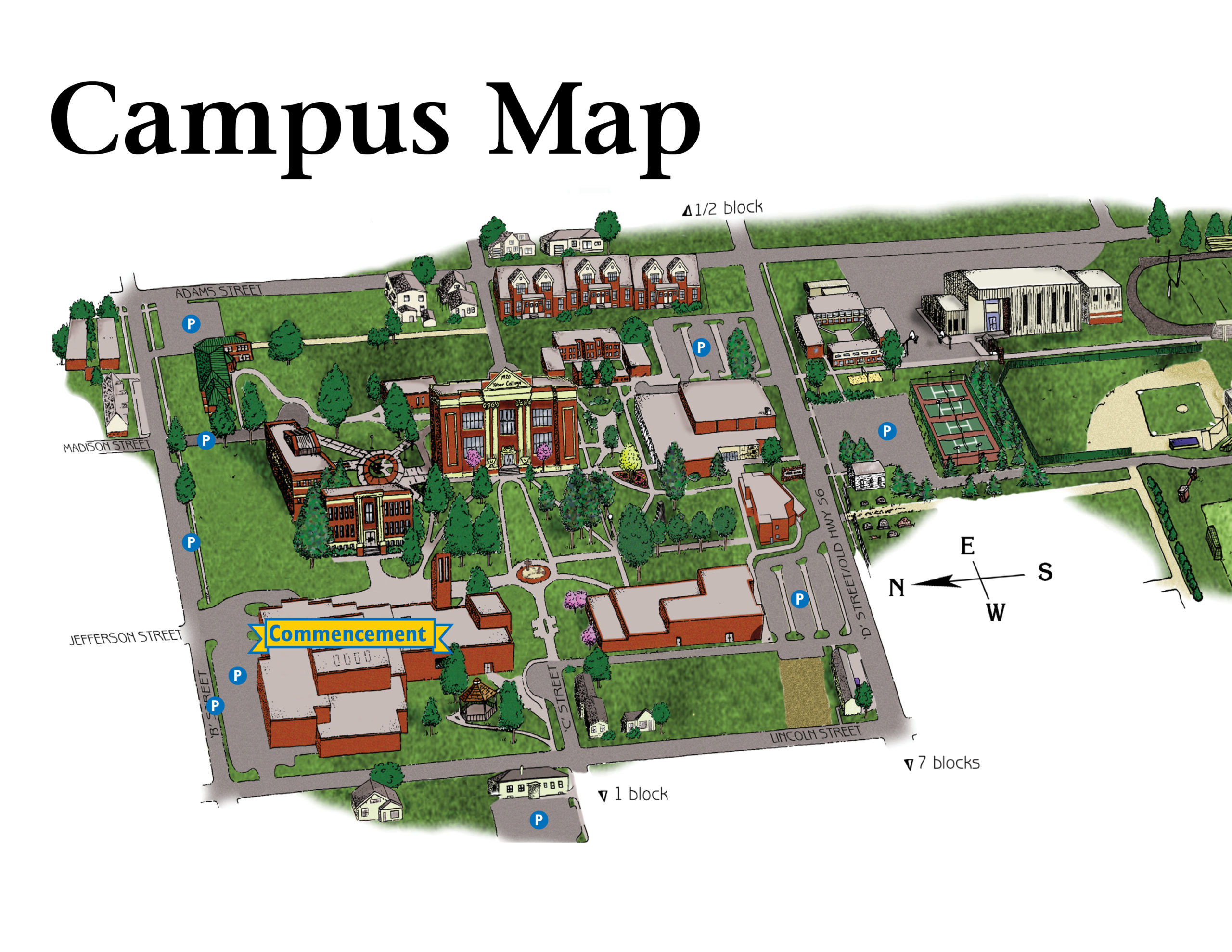 Tabor College campus map