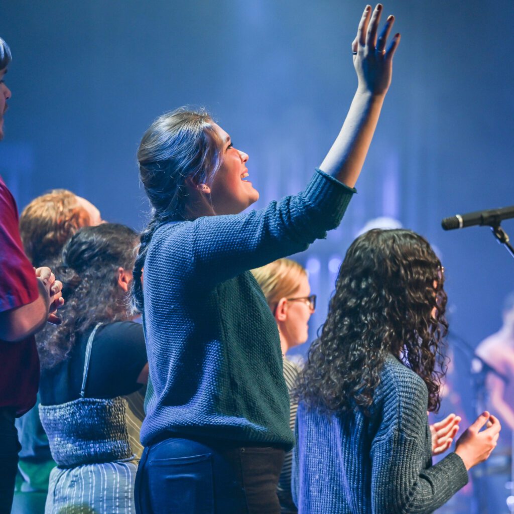 Livia Ensz at Christmas Worship night at Tabor College