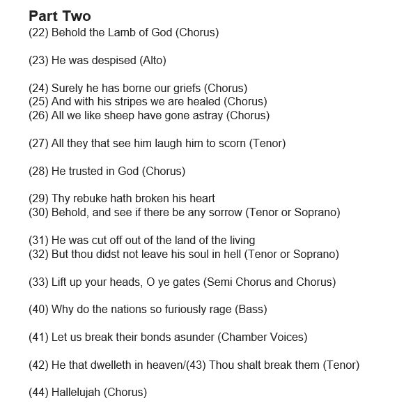 Messiah songs part 2
