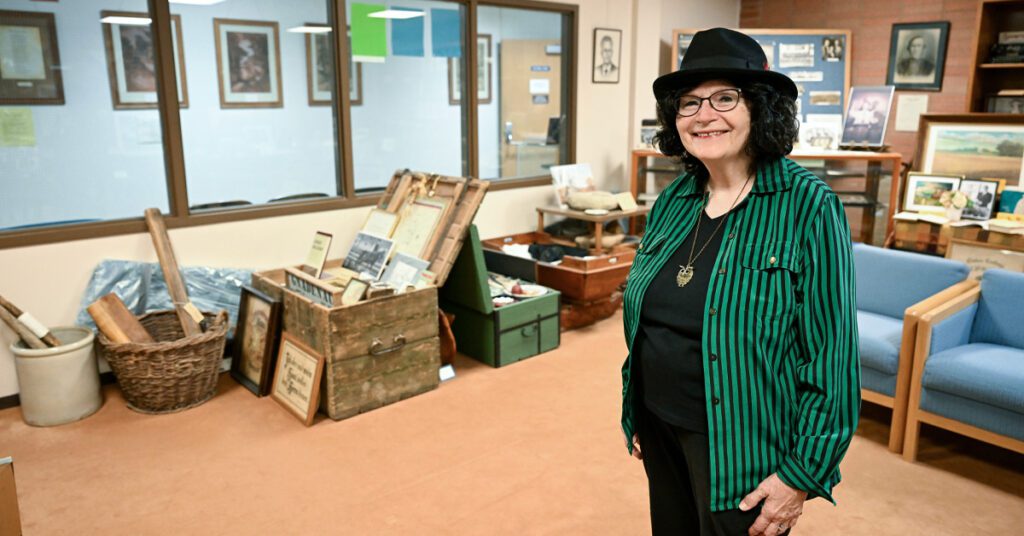 Peggy Goertzen CMBS director in museum
