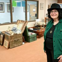 Peggy Goertzen CMBS director in museum