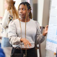 Jada Vence talking at Tabor Scholarship Showcase