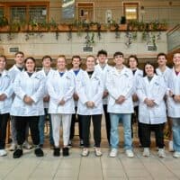 Tabor College students at white coat ceremony as natural science majors